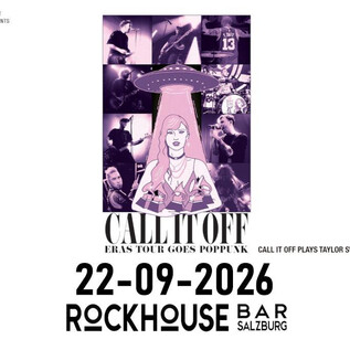 A poster titled "CALL IT OFF" for an event at the Rockhouse Bar in Salzburg. The date of the event is September 22, 2026. | © Rockhouse Salzburg