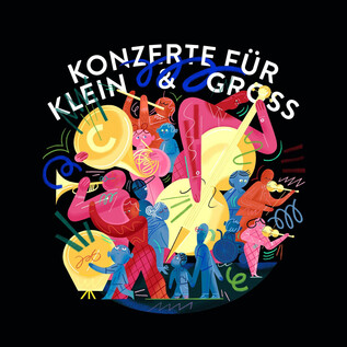 Colorful design featuring various musical performers. The text "Concerts for Young & Old" highlights the event. | © Linda Schwalbe