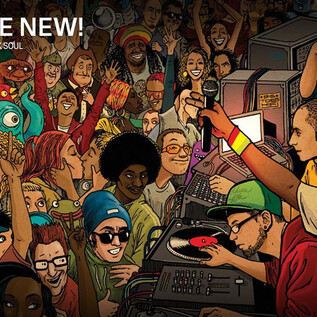 Une illustration colorée et vivante de personnes se consacrant à différents styles de musique. La scène montre un mélange de reggae, hip-hop et soul, avec un DJ et des danseurs joyeux. | © Rockhouse Salzburg