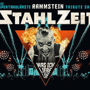 A creative poster for a Rammstein tribute show called Stahlzeit. It features an energetic performance with vibrant colors and exciting visual effects. | © Show Factory Entertainment GmbH