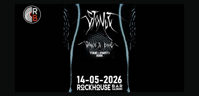A concert flyer for the band "SYNTH" titled "DARKER RIVER". The event takes place on May 14, 2026, at the Rockhouse Bar. | © Rockhouse Salzburg